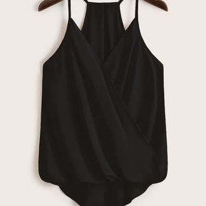 Wrap Curved Hem Cami Top